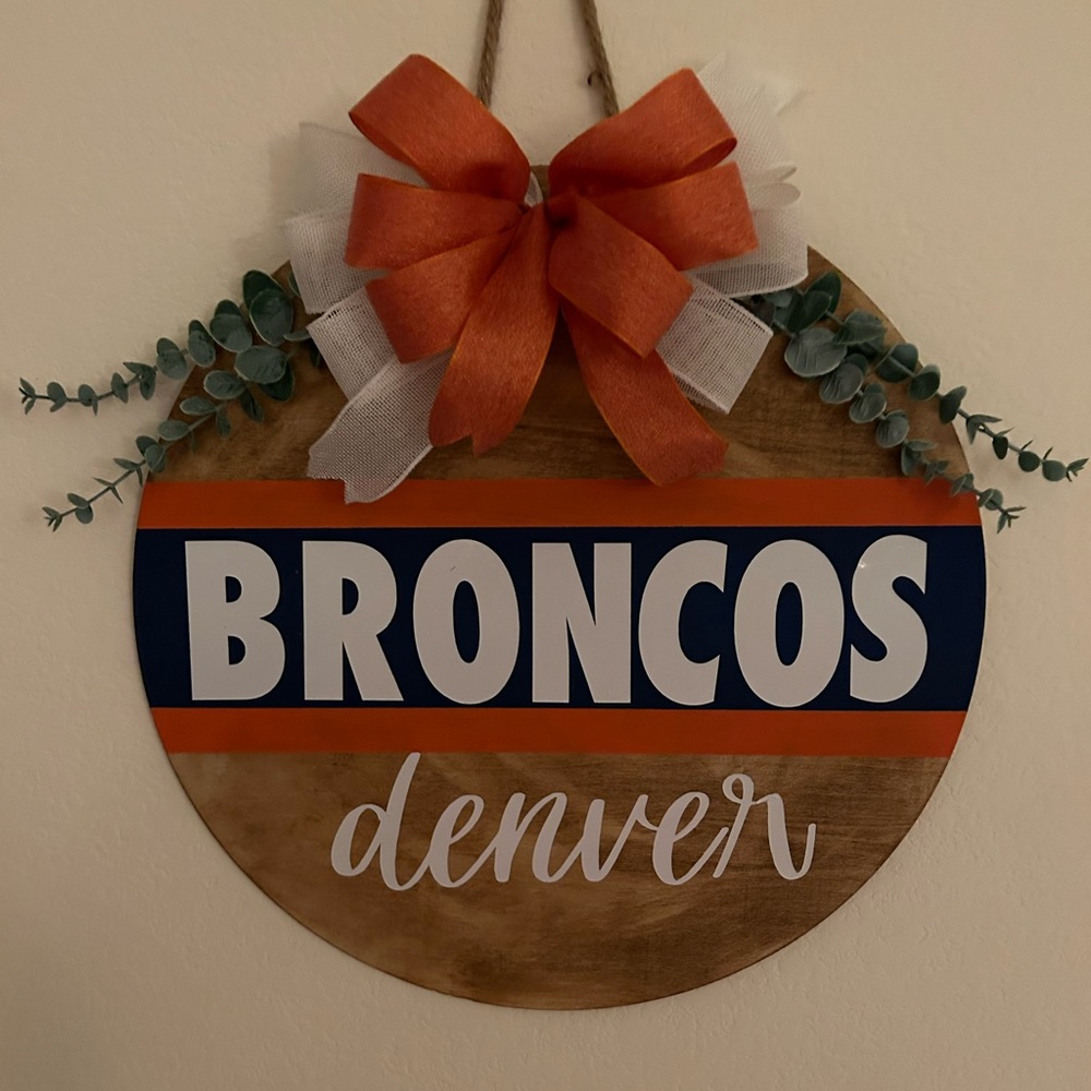 Broncos door hanger